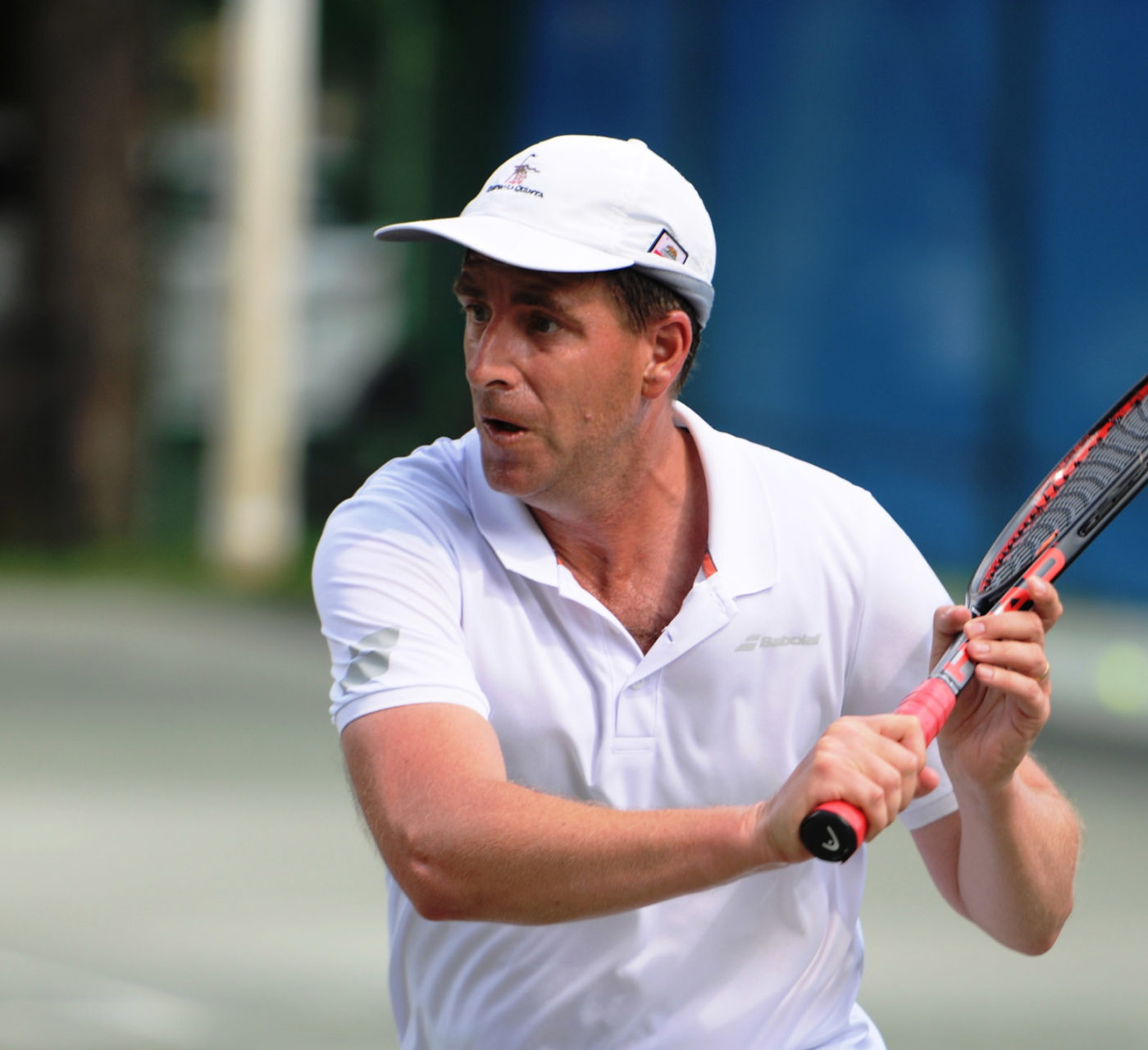 man playing tennis