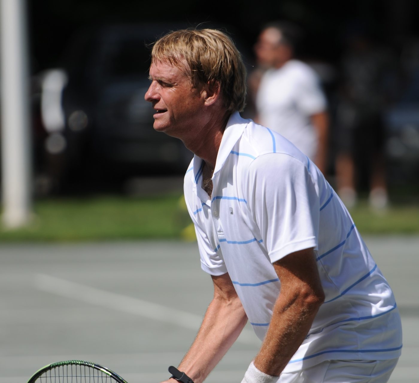 man playing tennis