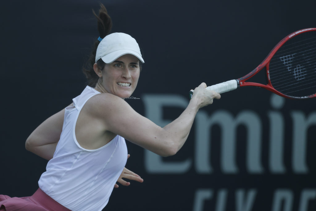 rebecca marino hits forehand