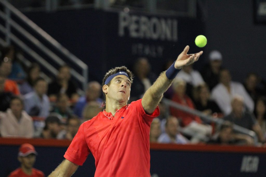 Juan Martin serving in Montreal