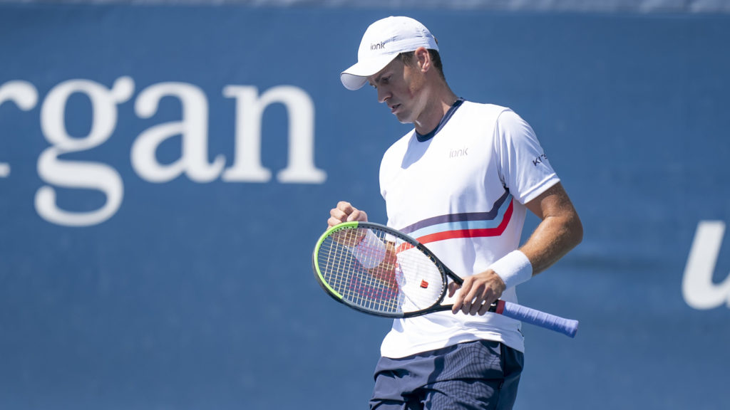 Pospisil celebrates point us open