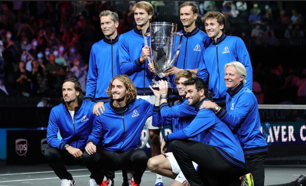 Team Europe hold the trophy