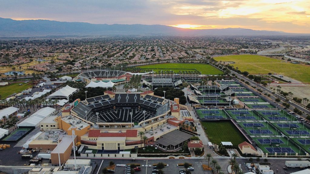 Indian Wells tennis site from above