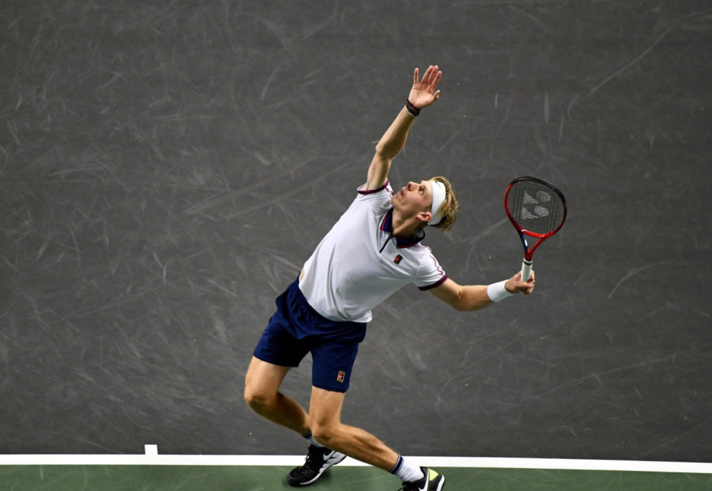 Denis Shapovalov serving