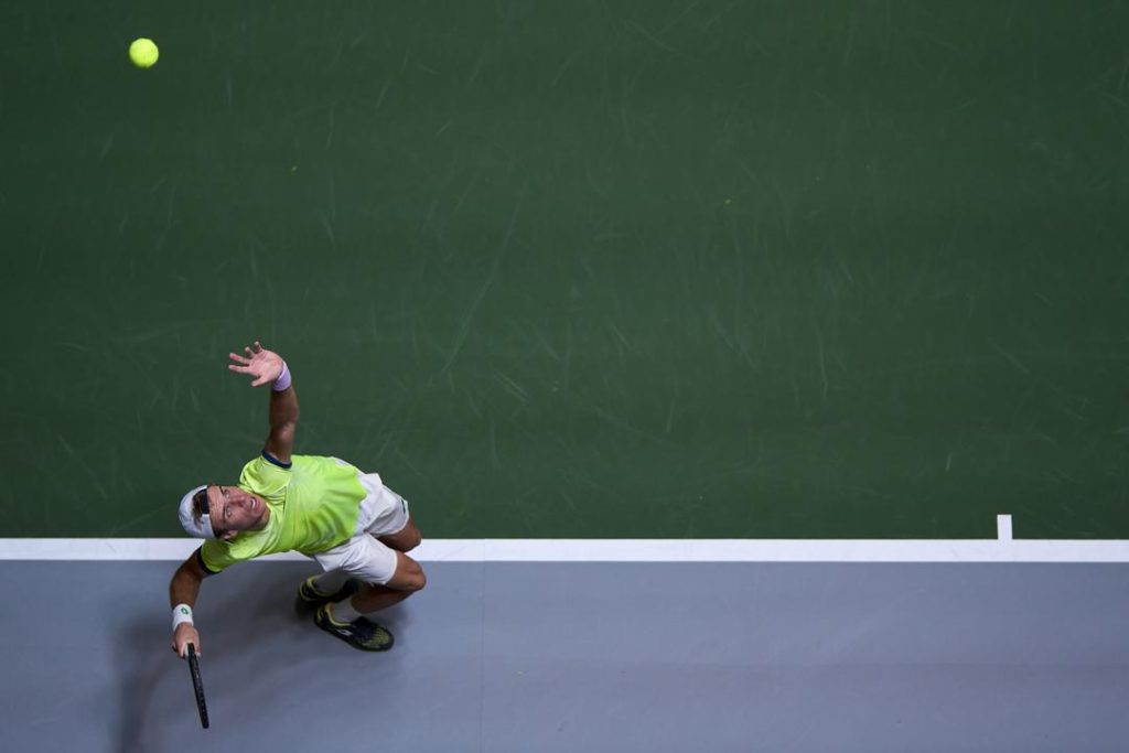 Dmitry Popko practice - Davis Cup Finals 2021