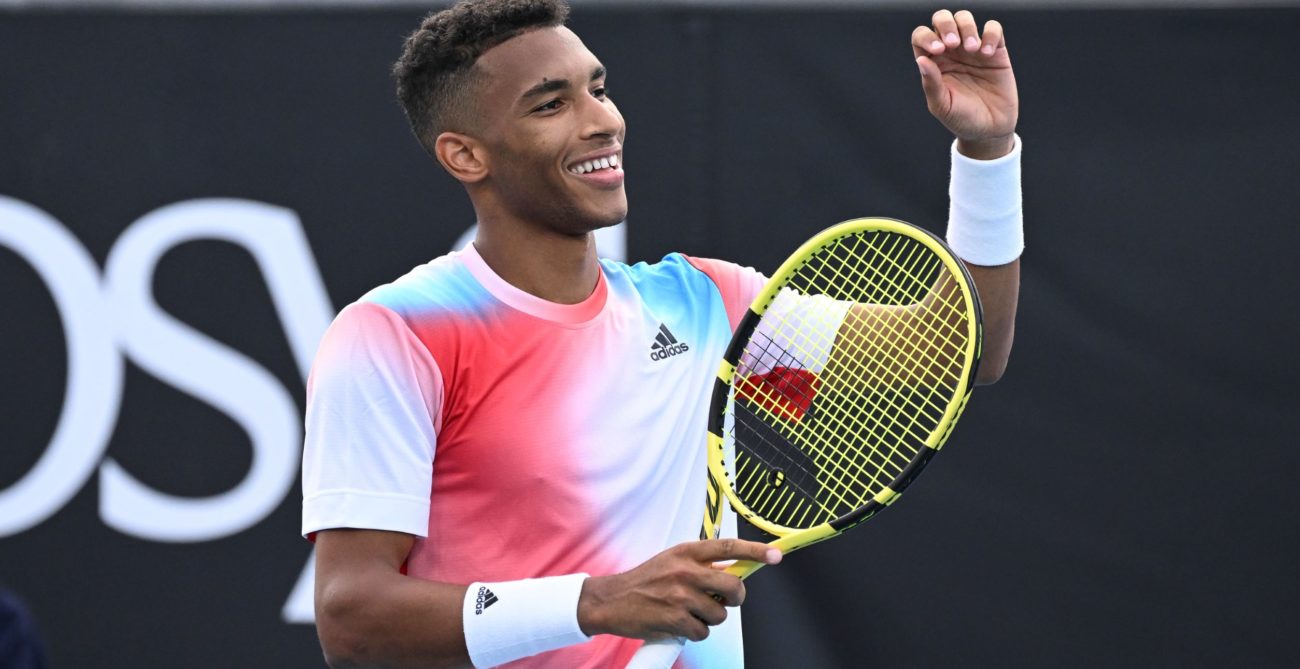 Felix Auger-Aliassime fist pump Australian Open 2022