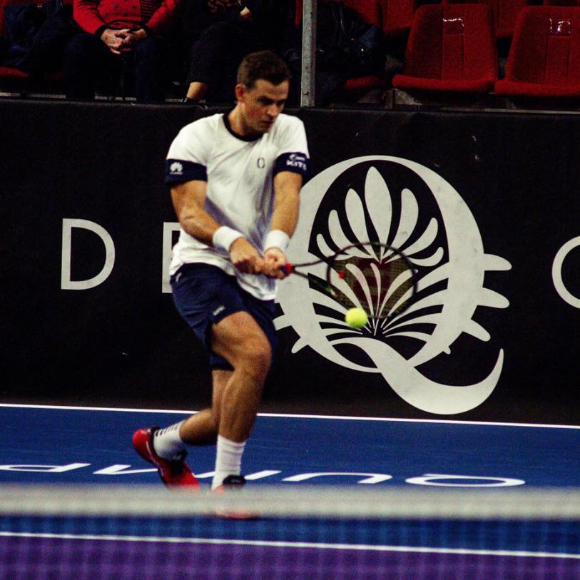 Vasek Pospisil playing in Quimper, France