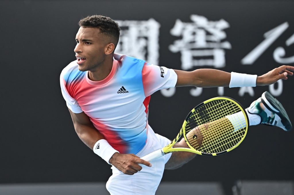 Felix Auger-Aliassime serve 2022 Australian Open
