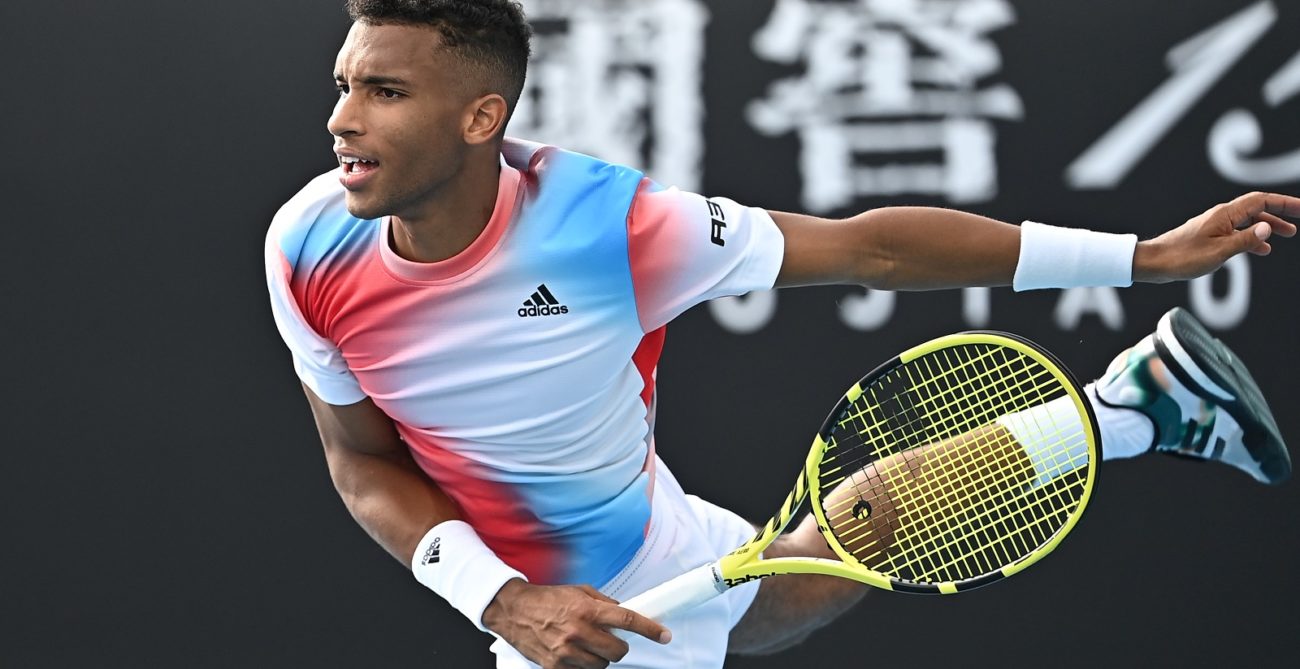 Felix Auger-Aliassime serve 2022 Australian Open