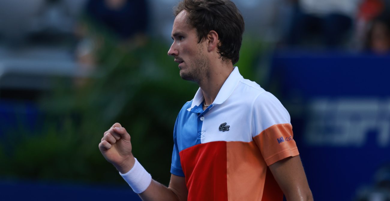Daniil Medvedev pumps his fist