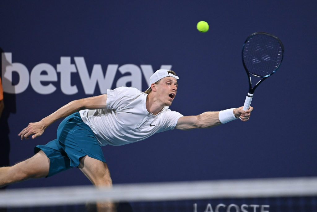 Denis Stretches on the forehand