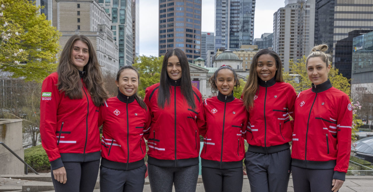 Billie Jean King Cup team at Vancouver