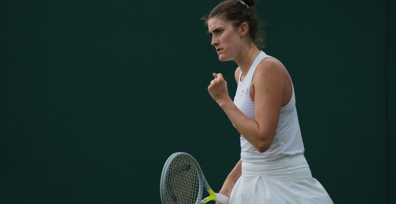 Rebecca Marino after winning a point