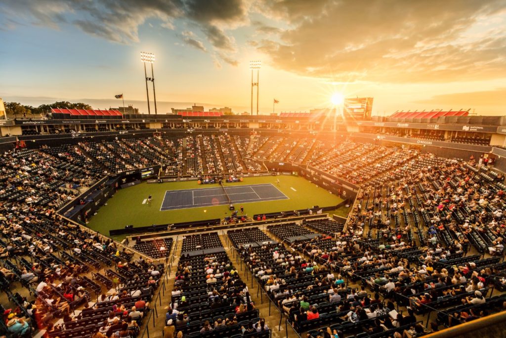 Sobeys Stadium at sunset in Toronto