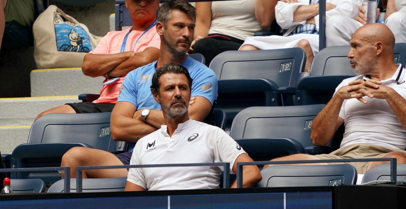 Mouratoglou in player box