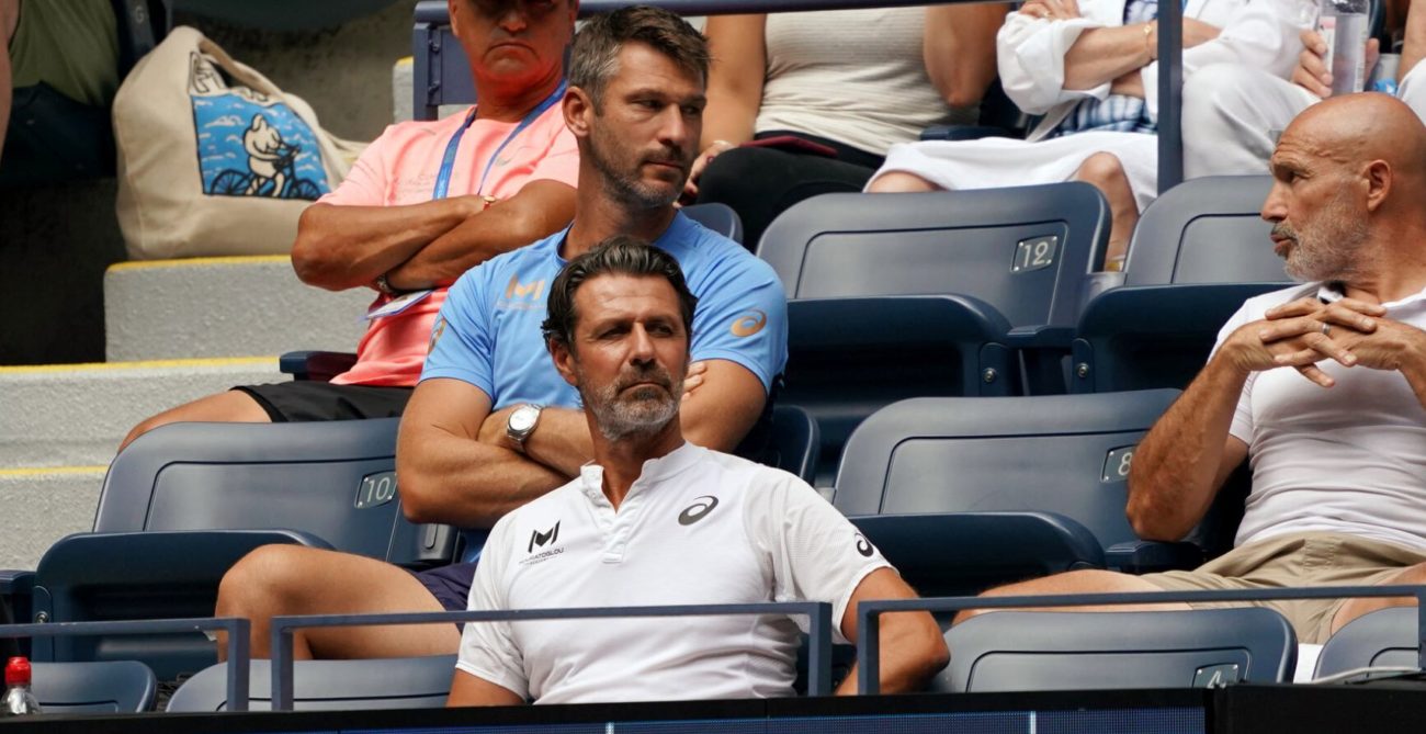 Mouratoglou in player box