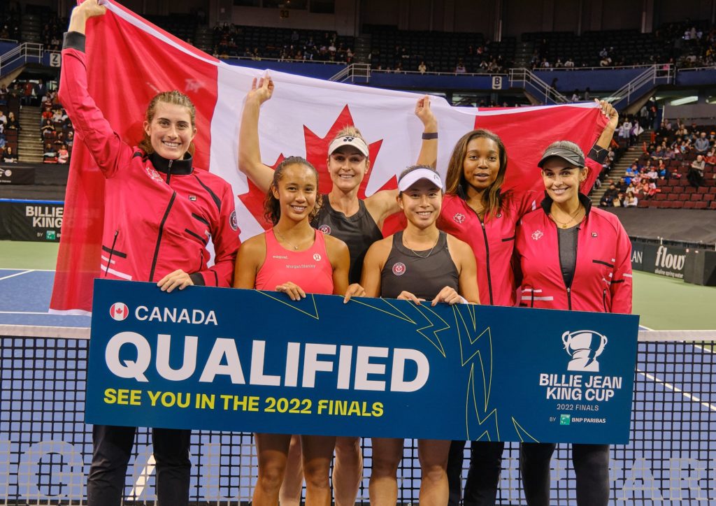Canada qualifies for the 2022 BJK Cup Finals