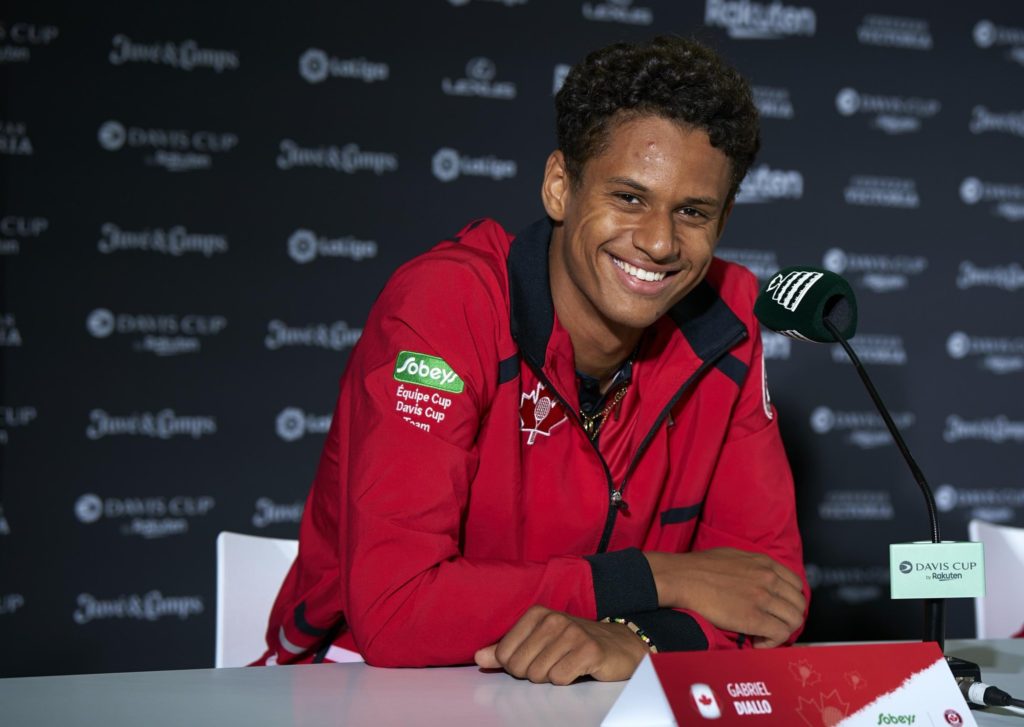 Gabriel Diallo at Davis Cup presser