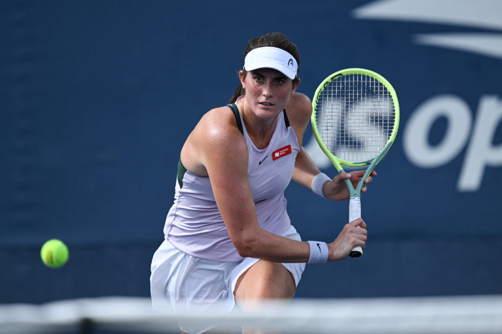 Rebecca Marino moves forward