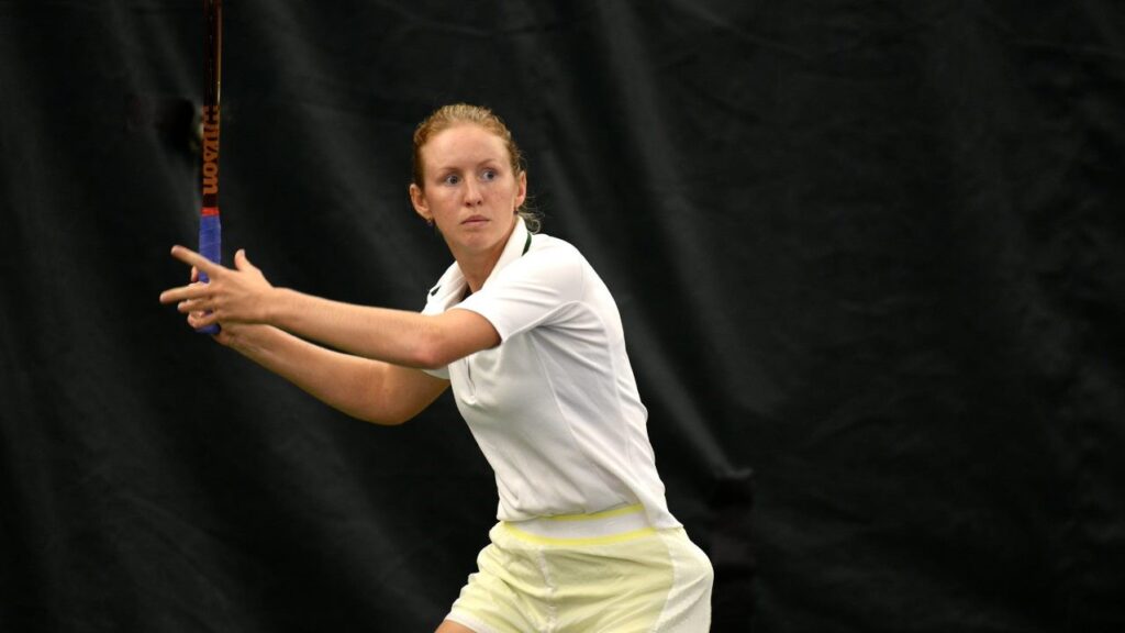 Katherine Sebov playing tennis