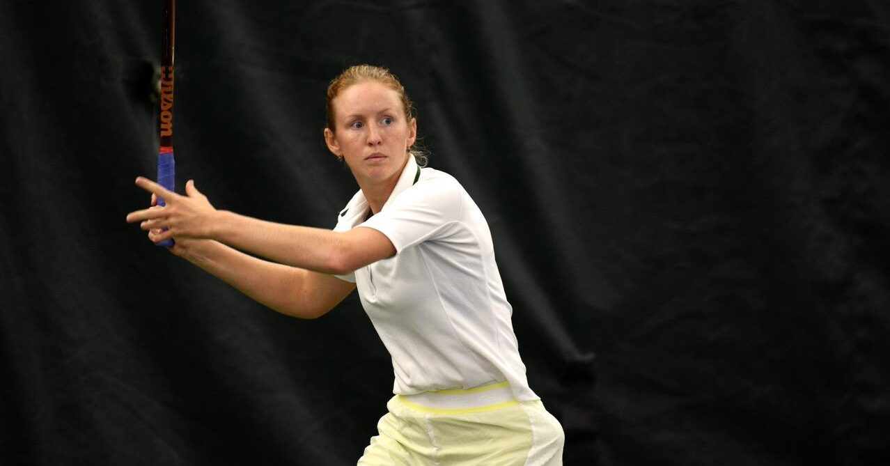 Katherine Sebov playing tennis