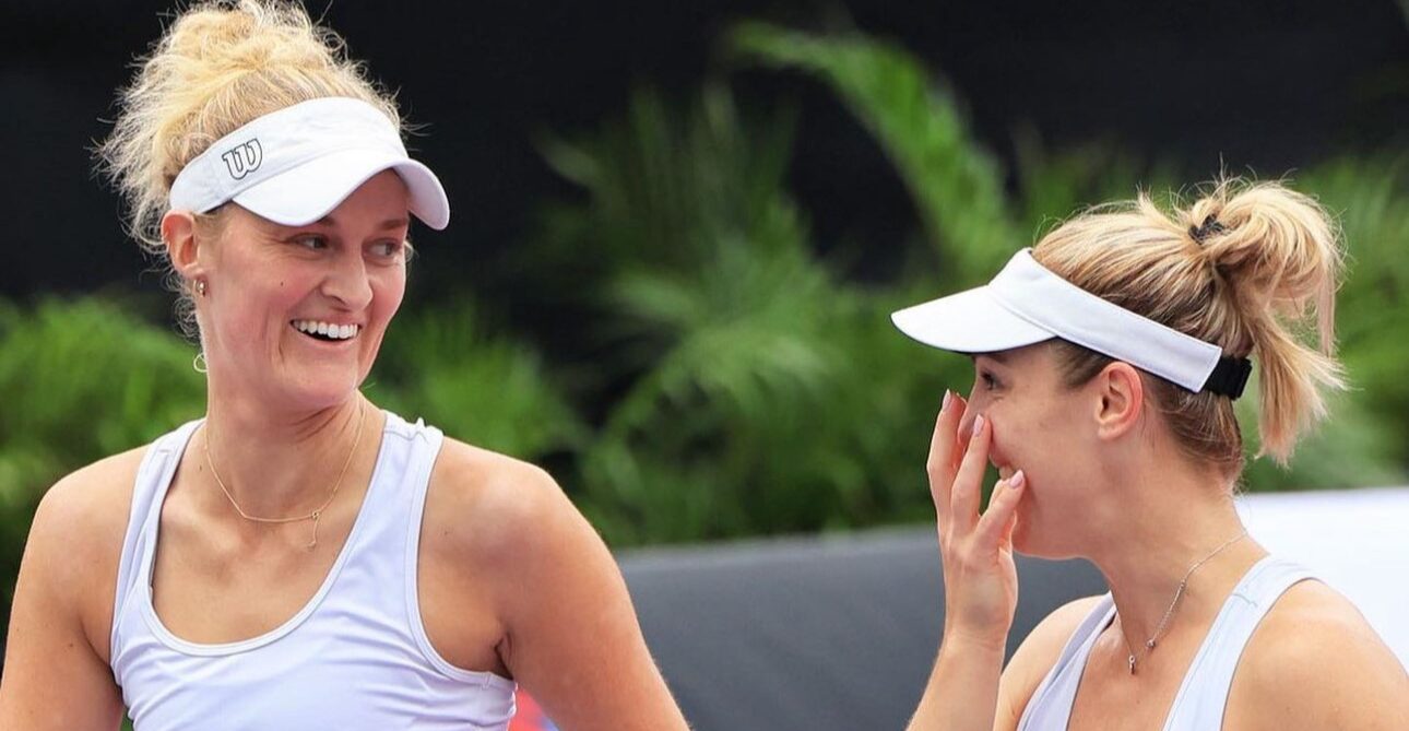 Dabrowski and Routliffe celebrate win